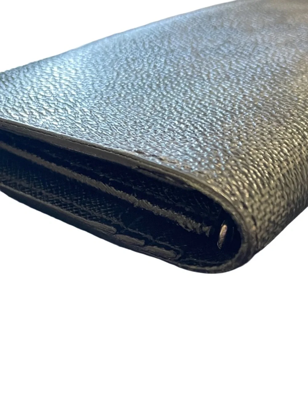 Louis Vuitton Portefeuille Black Damier Graphite Brazza Long Wallet